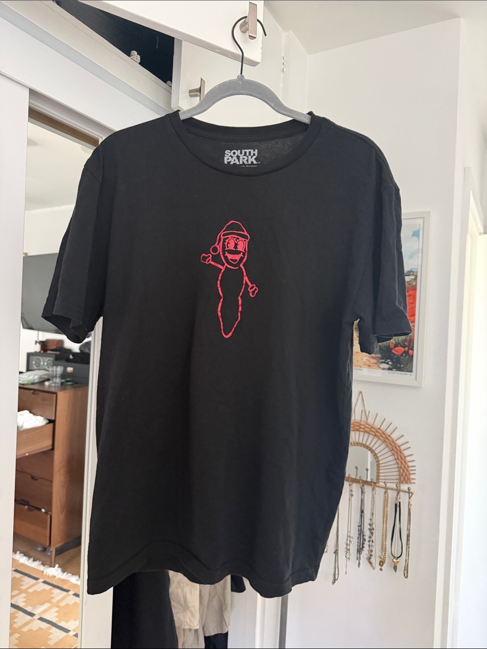 South Park Black T-Shirt with Red Graphic